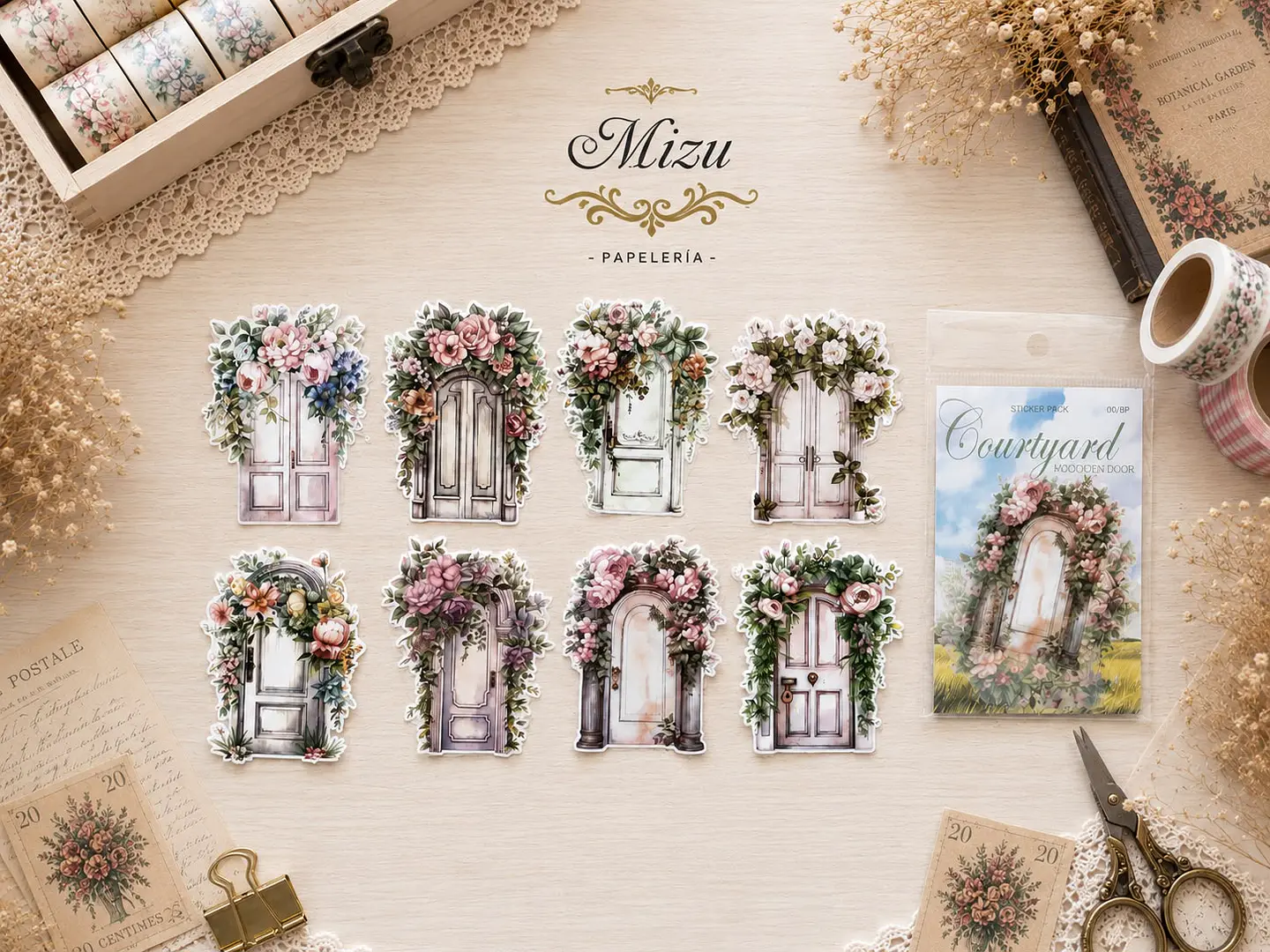 Stickers - Puertas & Flores 5
