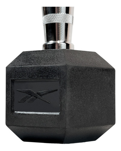 Mancuerna Hexagonal Recubierta De Goma 2.5kg Reebok Color Negro