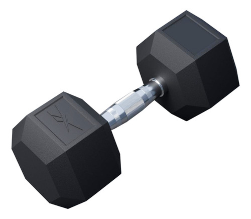 Mancuerna Hexagonal Recubierta De Goma 3kg Reebok Color Negro