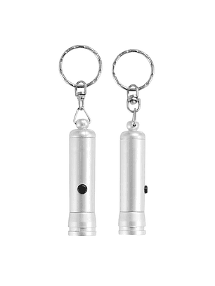 Llavero Linterna plateada LED