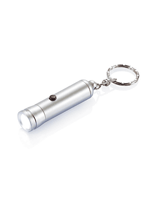 Llavero Linterna plateada LED