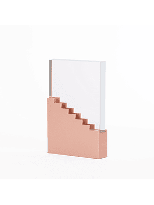 Trofeo de Acero Encobrizado y Cristal 