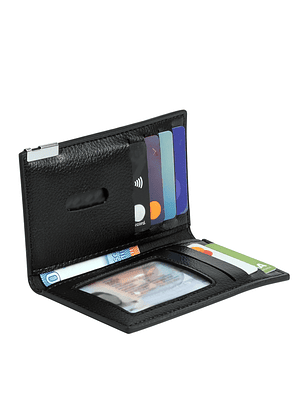 Porta-Tarjetas vertical de Eco-Cuero 