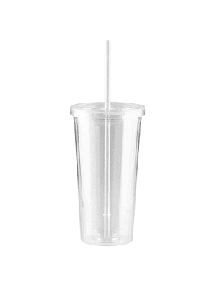 Vaso plástico doble pared aislante 600cc