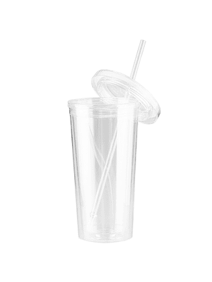 Vaso plástico doble pared aislante 600cc