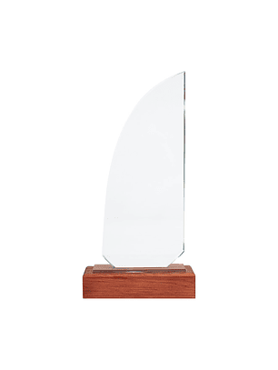 Trofeo Galvano de Madera y Cristal 