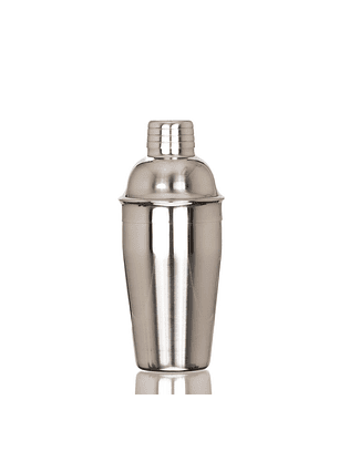 Coctelera metálica plateada 