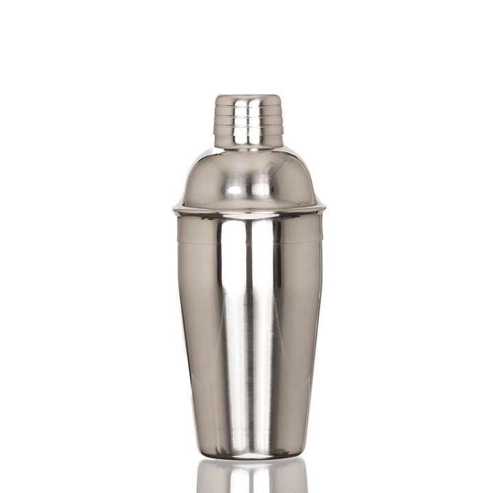 Coctelera metálica plateada 