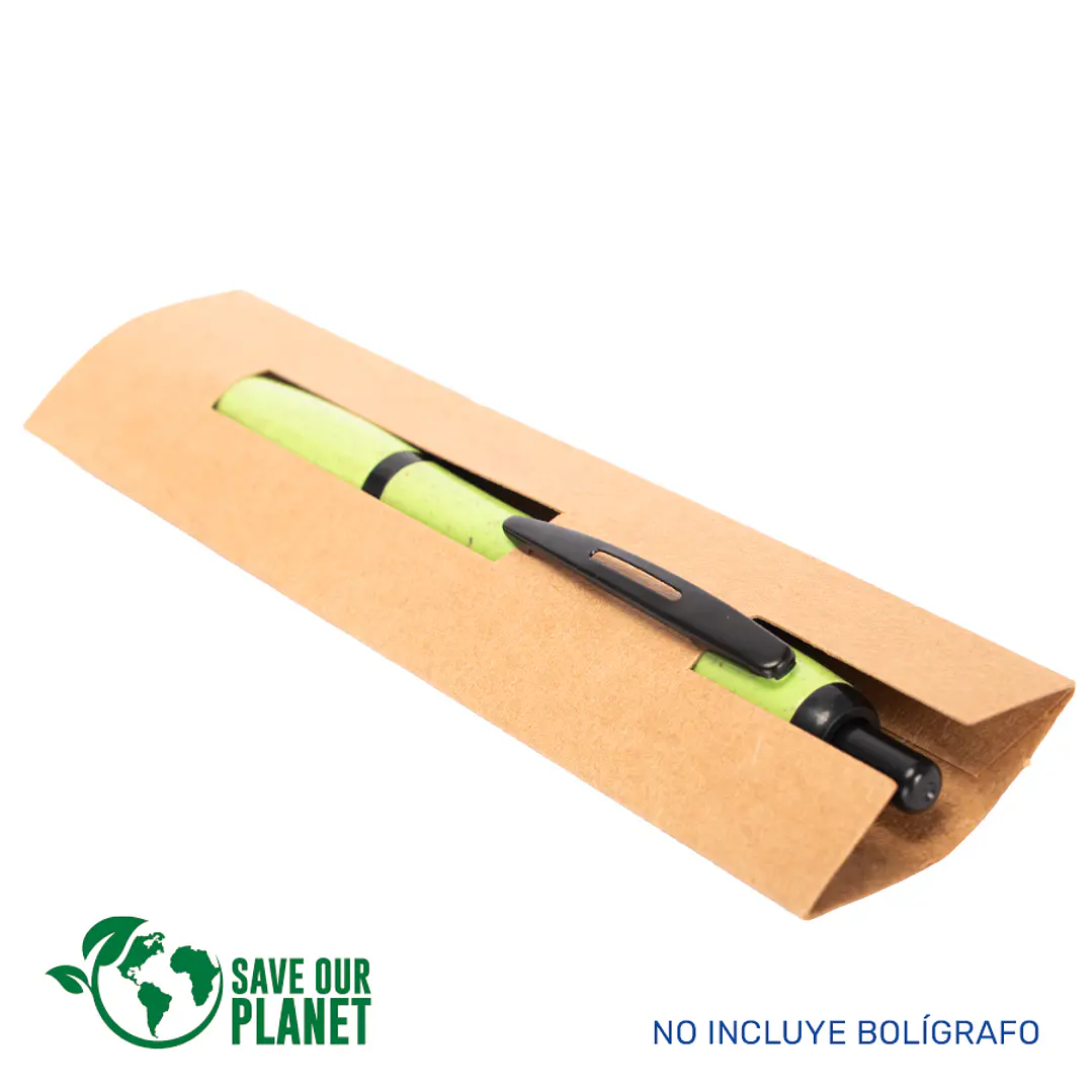 Estuche Porta-Lápiz o Bolígrafo, en cartón reciclado. 2