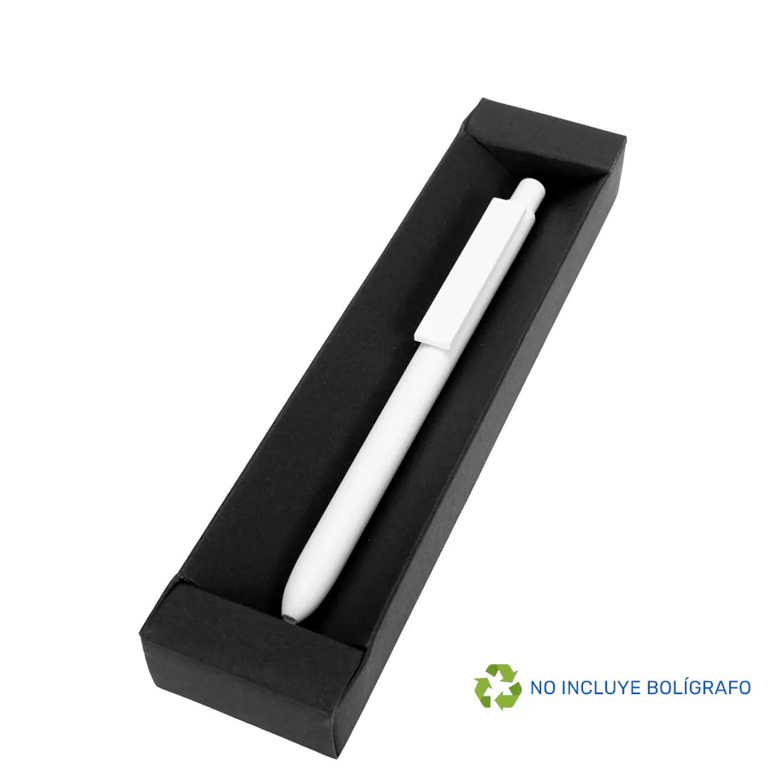Estuche Porta-Lápiz o Bolígrafo, en cartón negro. 3