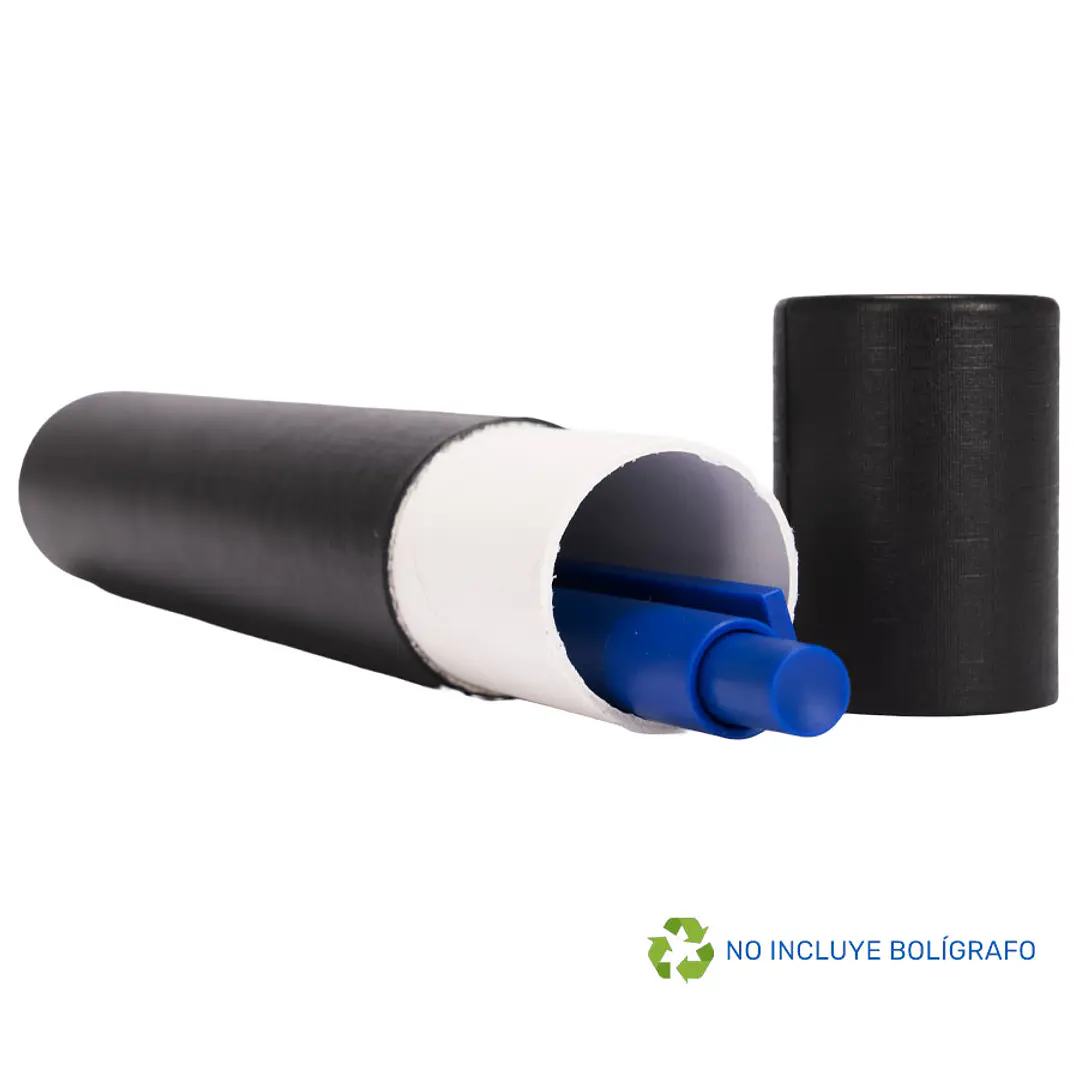Tubo Porta-Lápiz o Bolígrafo, en cartón forrado negro. 3