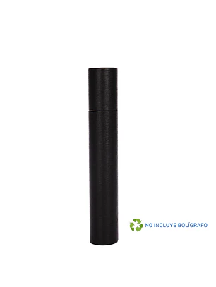Tubo Porta-Lápiz o Bolígrafo, en cartón forrado negro.