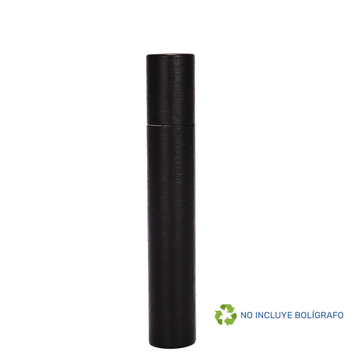Tubo Porta-Lápiz o Bolígrafo, en cartón forrado negro. 2