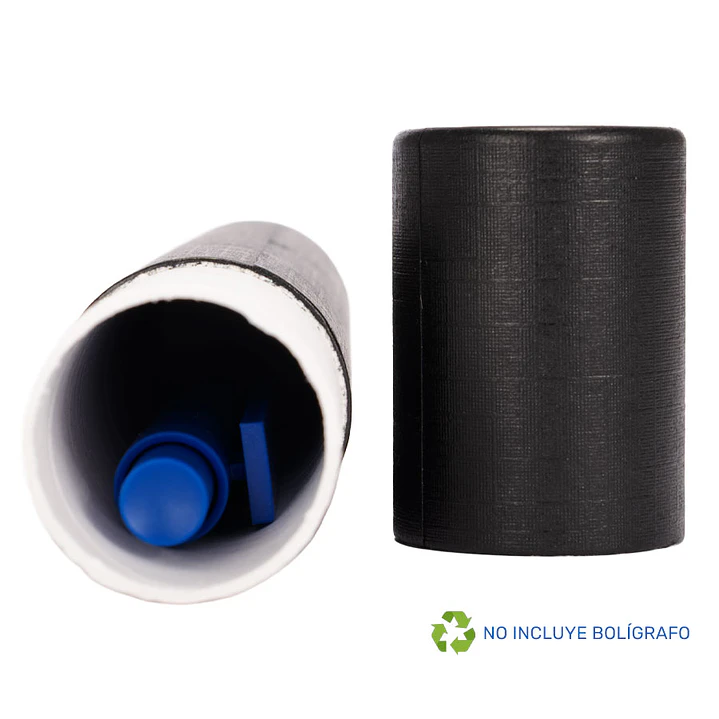 Tubo Porta-Lápiz o Bolígrafo, en cartón forrado negro. 4