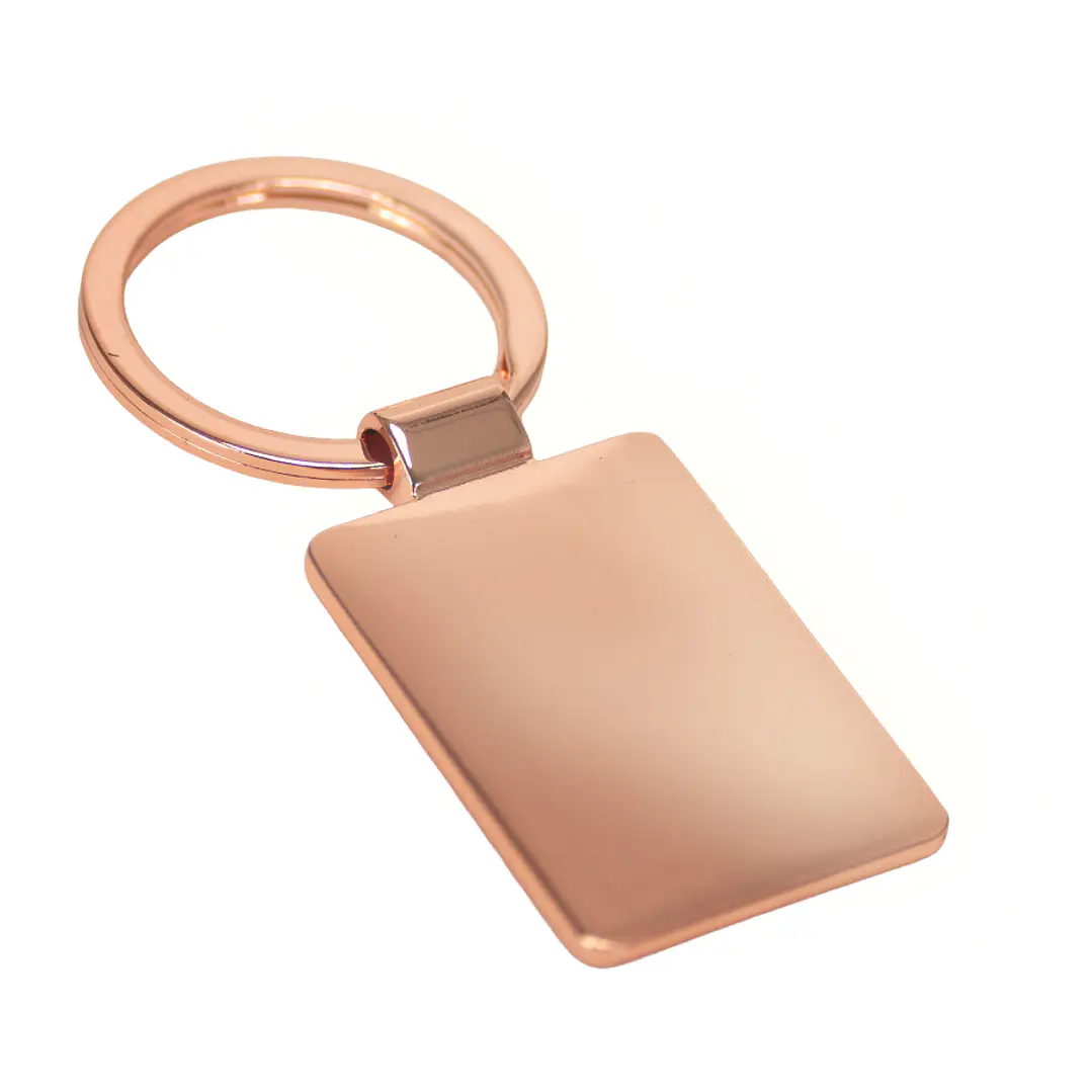 Llavero rectangular encobrizado 