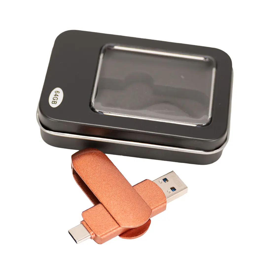 Pendrive giro encobrizado OTG USB 3.0 / Type C, 64GB 1