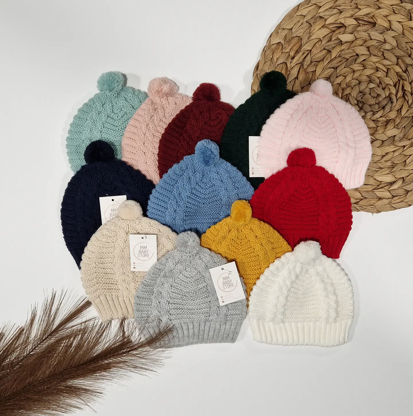 Gorro de malha com pompom  1