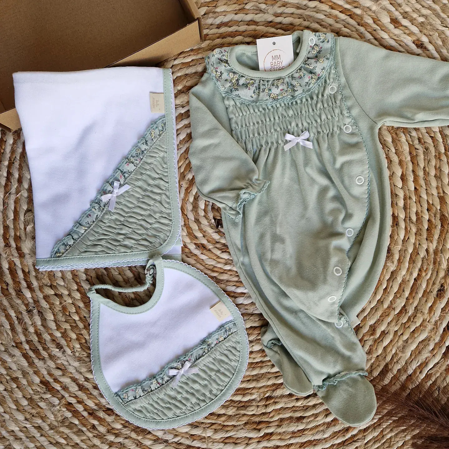 Kit com babygrow de algodão 3
