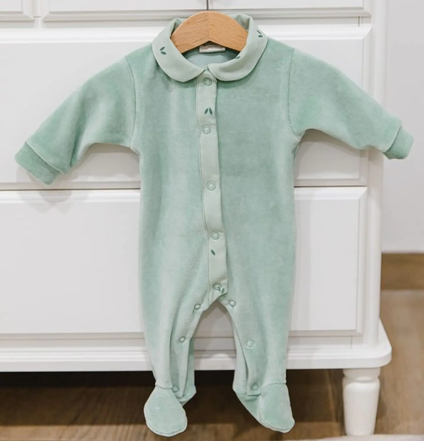 Babygrow de veludo Organic Green 6M 1