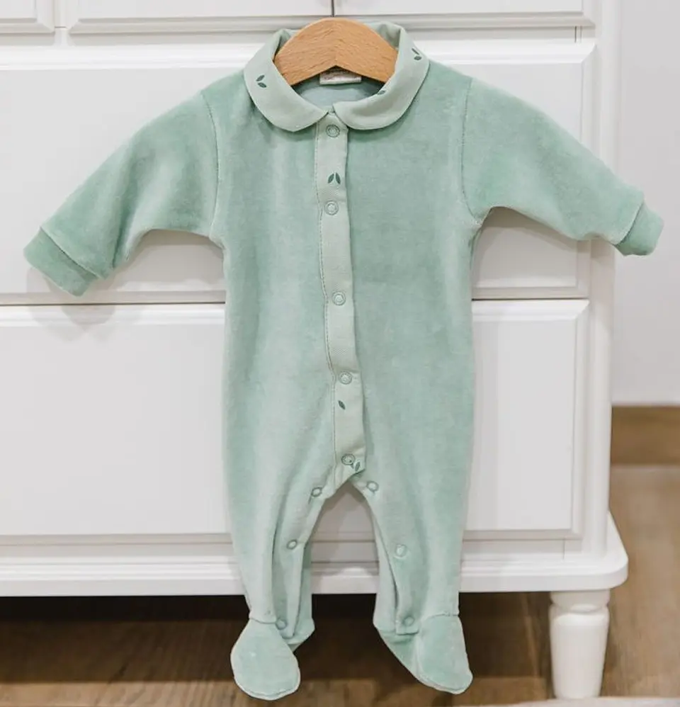 Babygrow de veludo Organic Green 6M 1