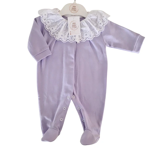 Babygrow de algodão com gola