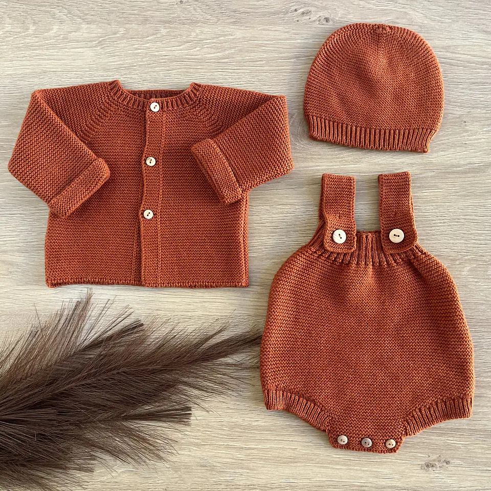 Conjunto em algodão e lã 1