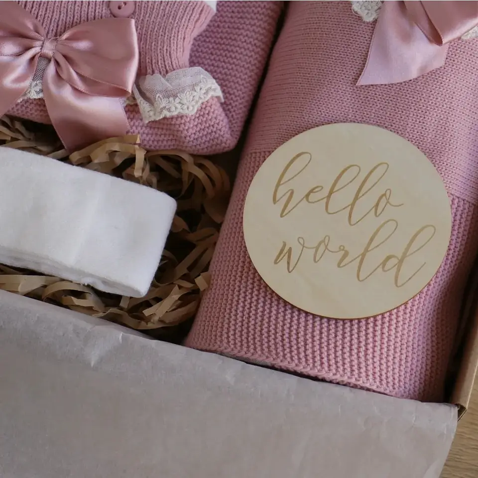 Kit Hello World Rosa Velho com laço 3