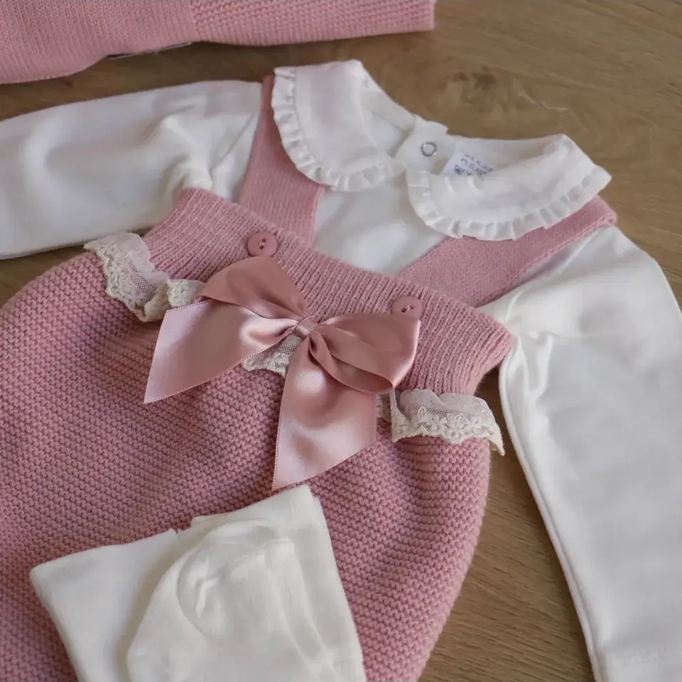Kit Hello World Rosa Velho com laço 5