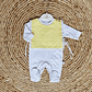 Babygrow de veludo com bibe Panama Azul - Thumbnail 12