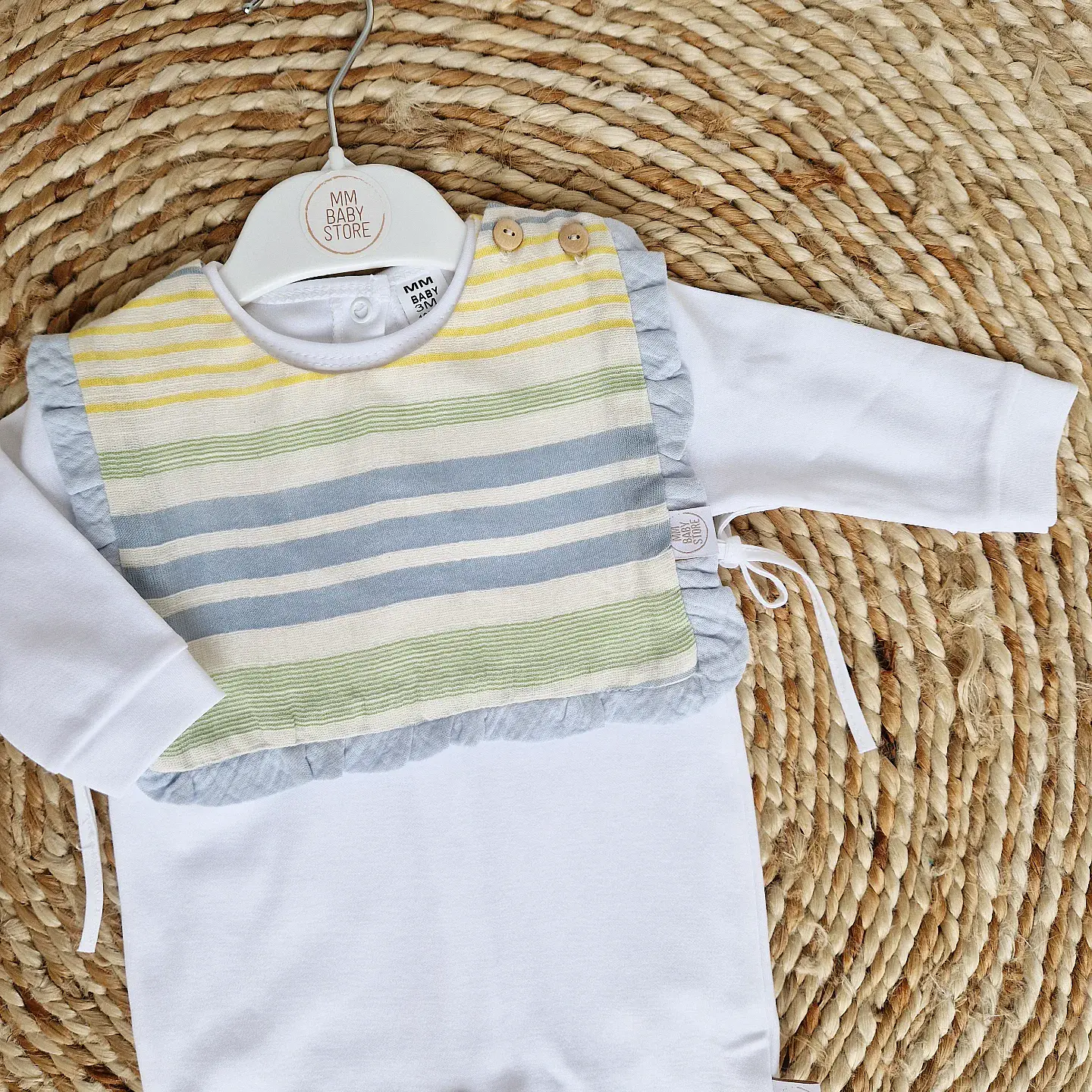 Babygrow de veludo com bibe Panama Azul 1