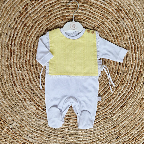 Babygrow de veludo com bibe Sunshine