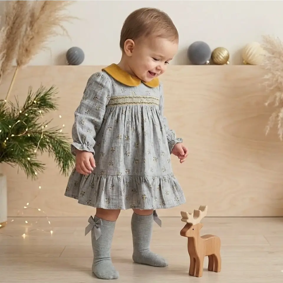 Vestido com flores BabyLai 1