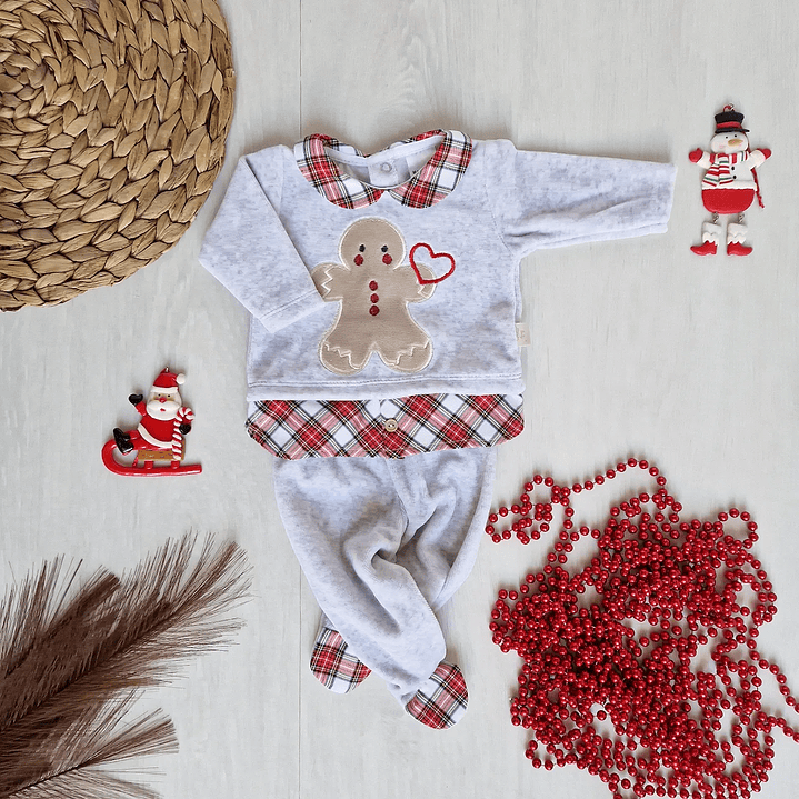 Conjunto de veludo bolacha 2