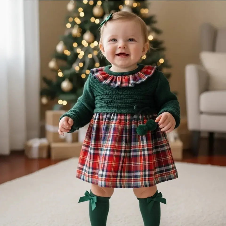 Vestido de malha e xadrez 2