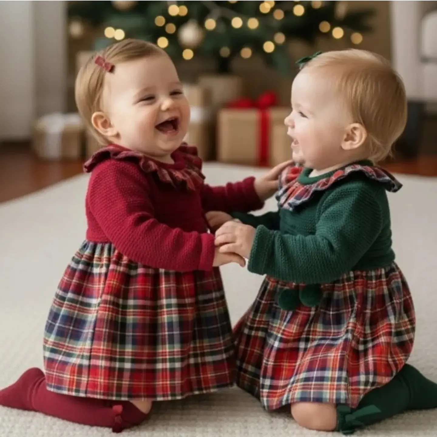 Vestido de malha e xadrez 1