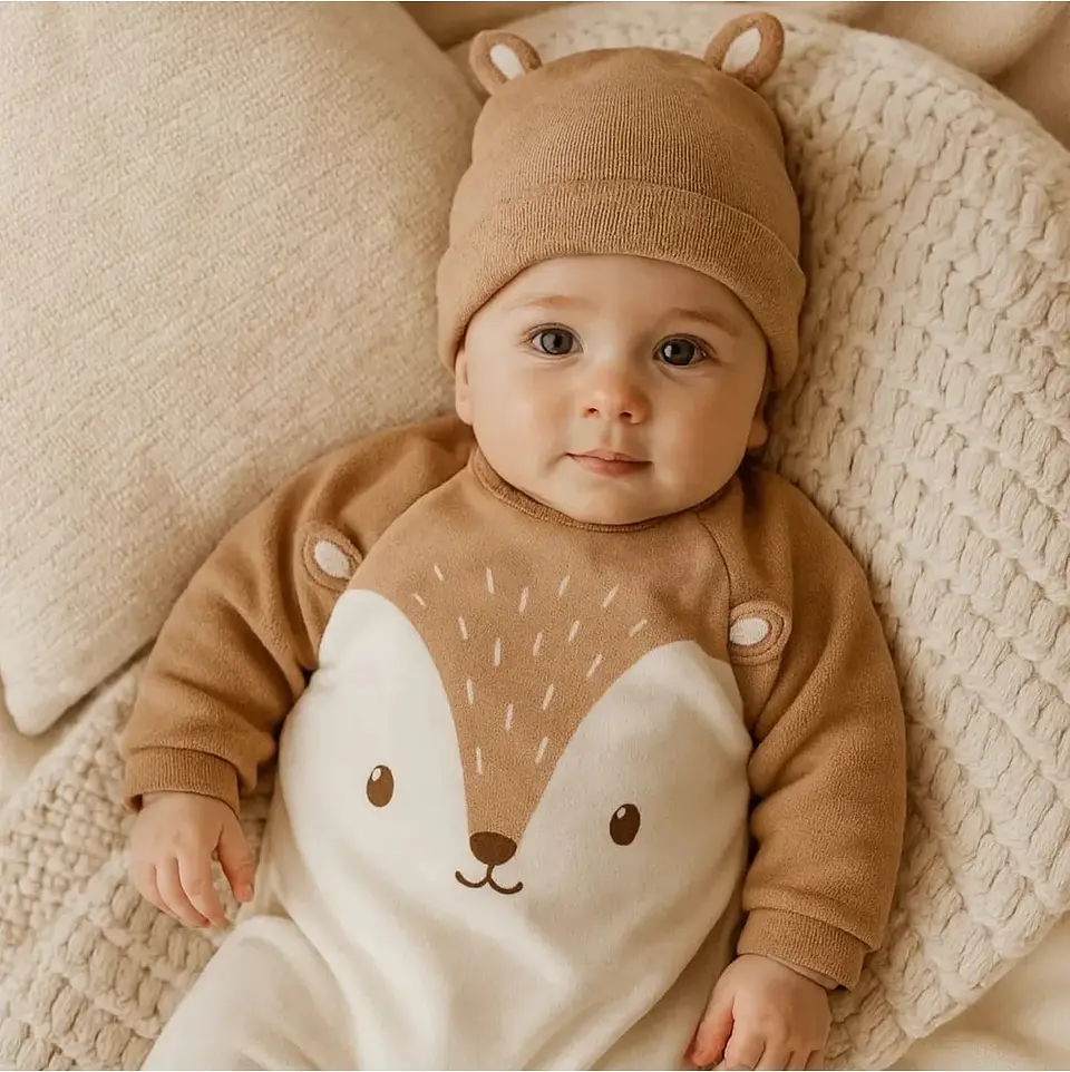 Babygrow Raposinha com gorro 1