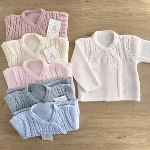 Casaco de malha de trespasse 