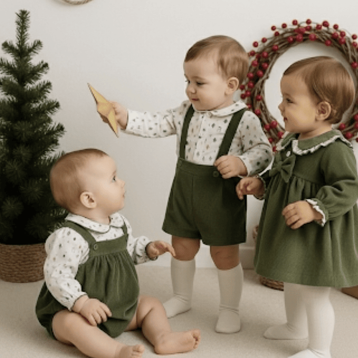 Fofo de bombazine verde e camisa 2