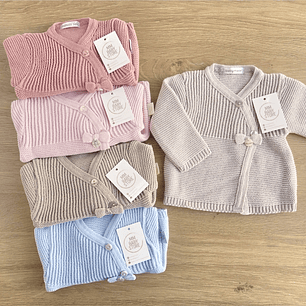 Casaco de trespasse de algodão