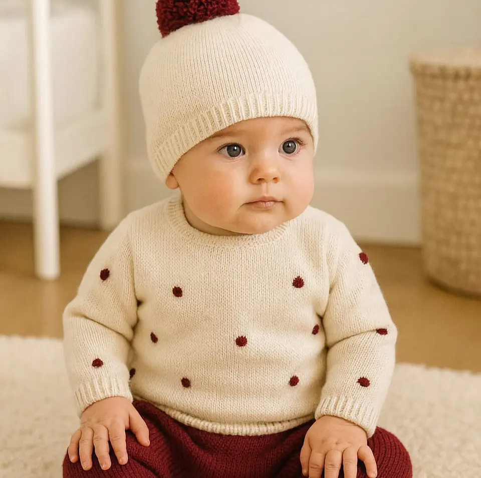 Conjunto de malha com bolinhas 2