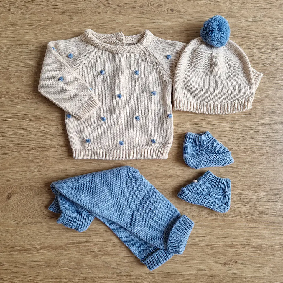 Conjunto de malha com bolinhas 15