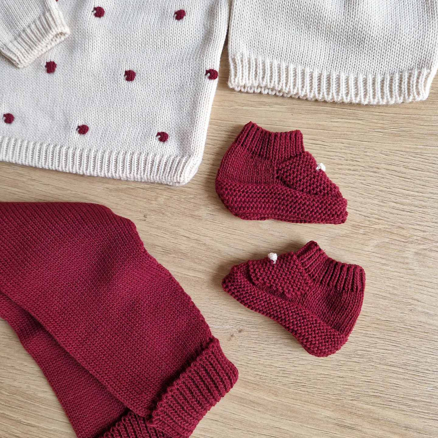 Conjunto de malha com bolinhas 8