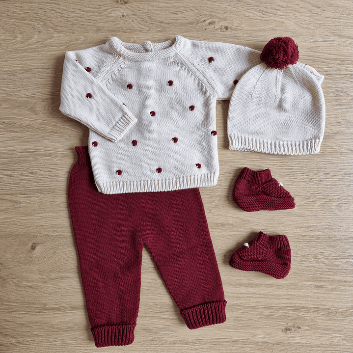 Conjunto de malha com bolinhas 7