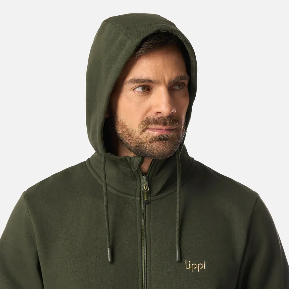 Polerón Lippi Ulmo Full Zip Hoody Sweatshirt Hombre Verde Militar 4