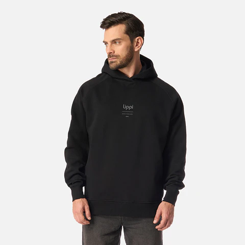 Polerón Lippi Ulmo Hoody Sweatshirt Hombre Negro