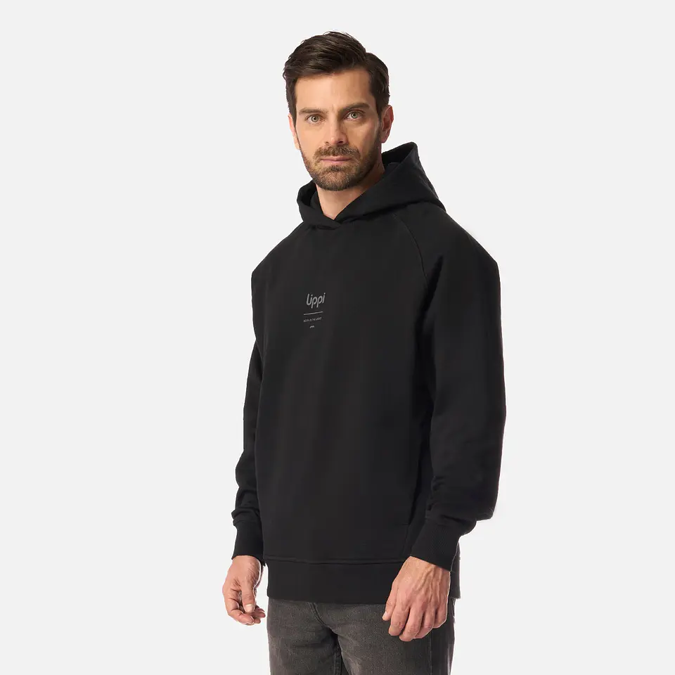 Polerón Lippi Ulmo Hoody Sweatshirt Hombre Negro 2