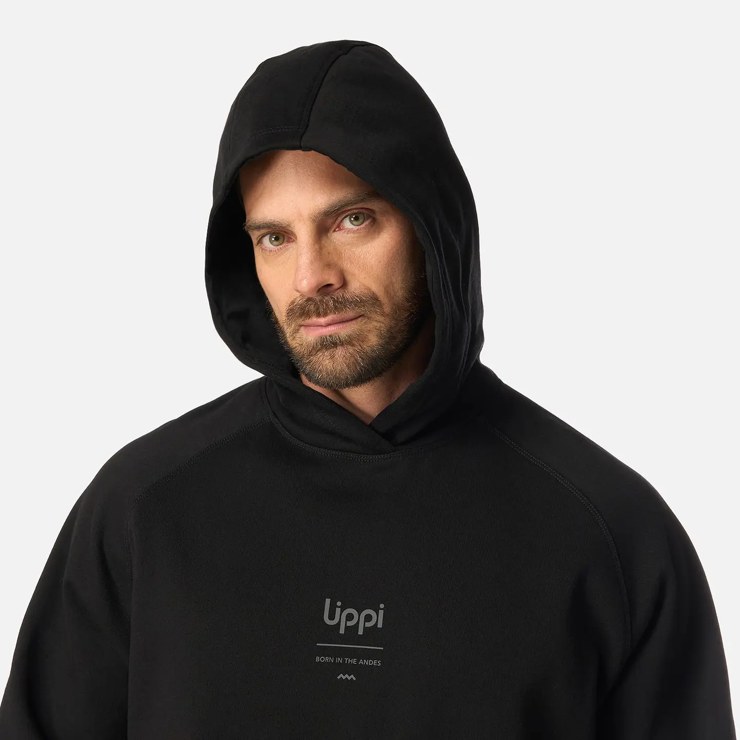 Polerón Lippi Ulmo Hoody Sweatshirt Hombre Negro 4
