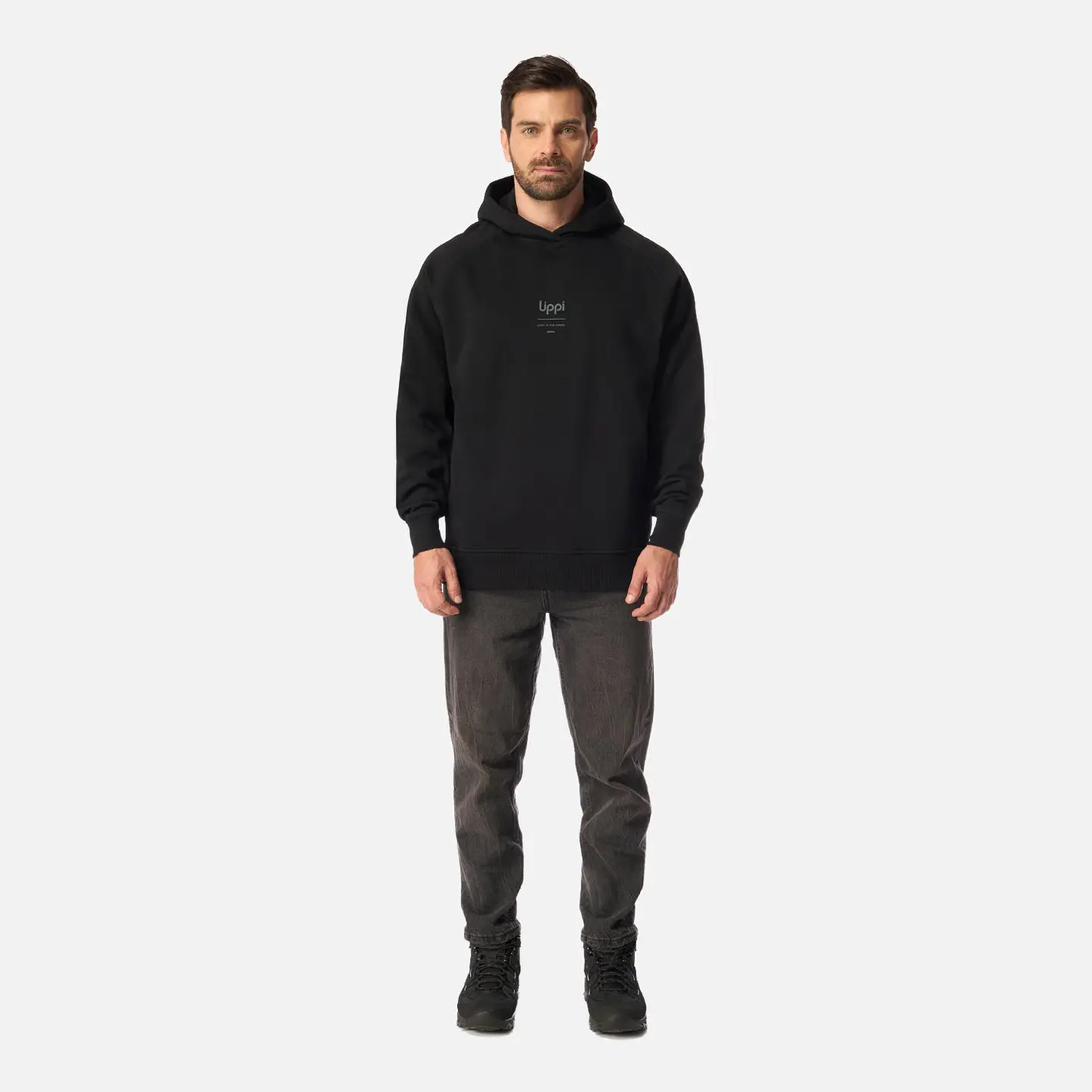 Polerón Lippi Ulmo Hoody Sweatshirt Hombre Negro 6