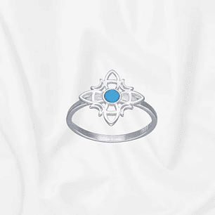 Anillo nudo de brujas turquesas 