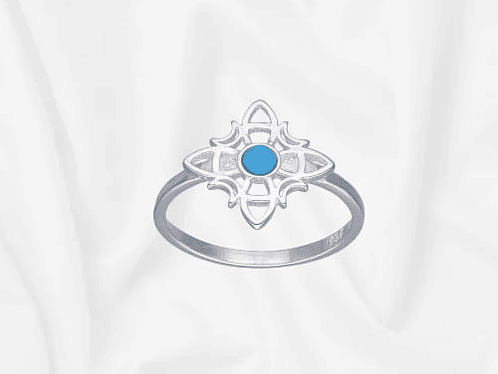 Anillo nudo de brujas turquesas  1